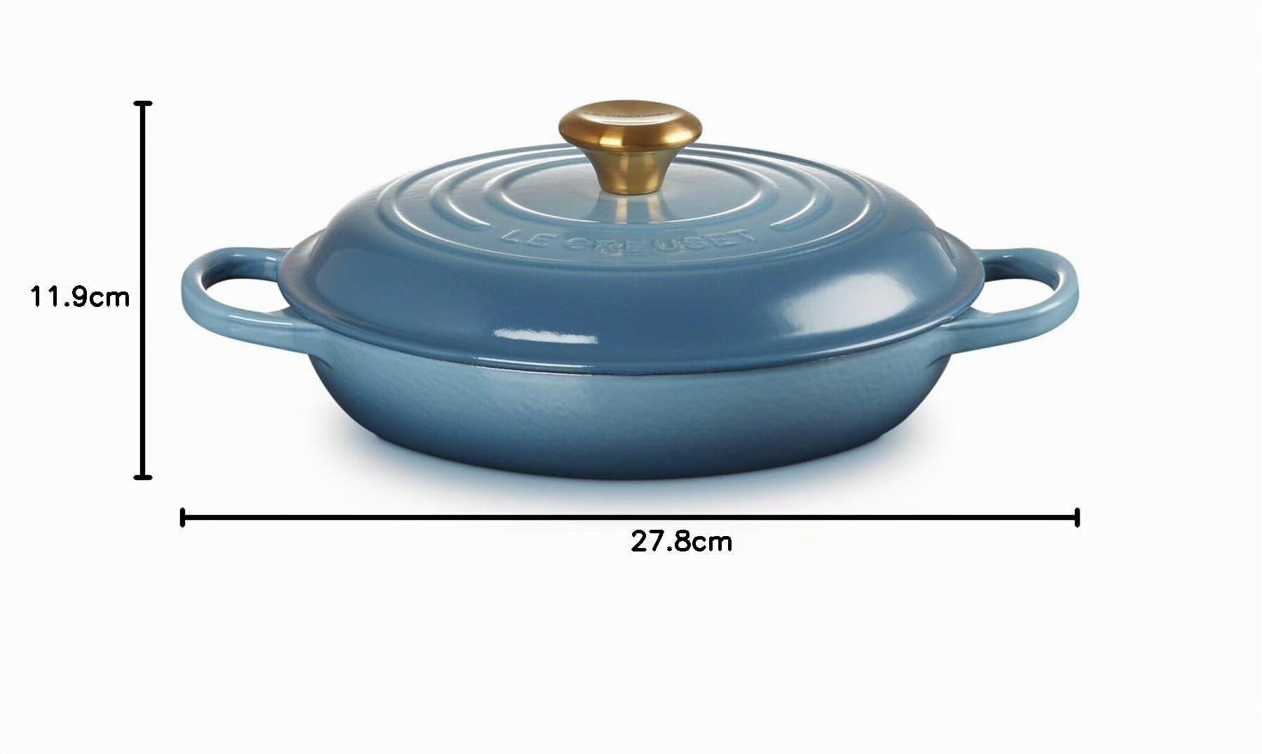 Le Creuset Tegame basso Evolution in ghisa vetrificata, Rotondo, Ø 26 cm, Chambray, 21180264344441