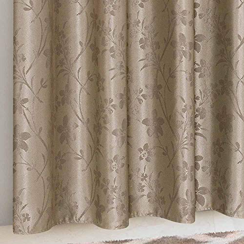 Cortina Atena 3,00m Largura x 2,80m Alt. Jacquard Grosso Semi Blackout/Blecaute com Ilhós