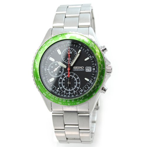 Amazon.co.jp: セイコー SEIKO パイロットクロノグラフ 腕時計