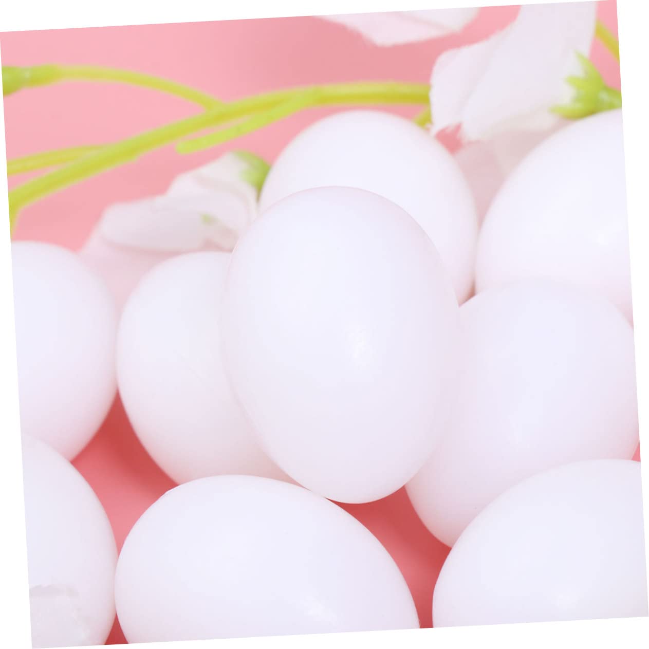Ciieeo Uova Finte di Piccione Bianche 50 Pezzi per Decorazione DIY | Plastica Superficie Liscia, Design Simulazione Uovo, Adatte a Casa e Progetti Creativi