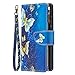 LEMORRY Zipperr Wallet Case for VIVO Y11 Y15 Y12 Y17, Phone Case for VIVO Y11 Y15 Y12 Y17 Leather Flip Cover Pouch, with 9 Card Slots & Money Pocket, Media Stand & Hand Strap, Painted 8