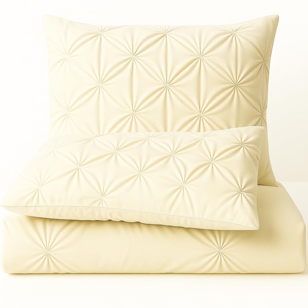 COTTON STICH Standard Pinch Pleated Pillow Shams with Hidden Zipper 20x26 Set of 2 600 Thread Count 100