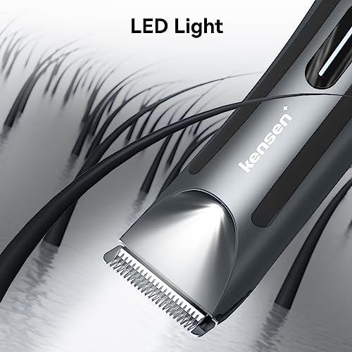 Body-Hair-Trimmer-for-Men-kensen-Electric-Groin-Hair-Trimmer-Rechargeable-Ball-Shaver-Groomer-Replaceable-Ceramic-Blade-Heads-Waterproof-WetDry-Clippers-Male-Pubic-Hair-Hygiene-Razor