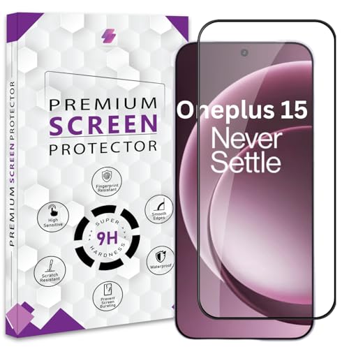 Image of Premium Tempered Glass Screen Protector Guard For Oneplus 15 5G (6.78 Inch, Pack of 1) | Edge to Edge Coverage With Easy to installation kit