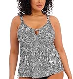 Elomi Pebble Cove Handkerchief Hem Molded Tankini (ES801161),UK 18,Black