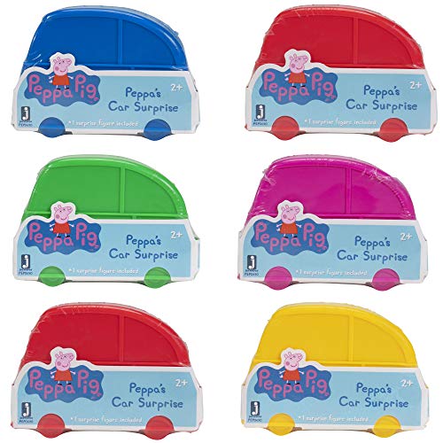 Peppa Pig Car Surprise Blind, 6 Pack - Collectible Mini Figures And Cars, Chosen At Random - Includes 1 Exclusive Mystery Figure Inside Each Pack – Toys For Kids - Amazon Exclusive #TOP1