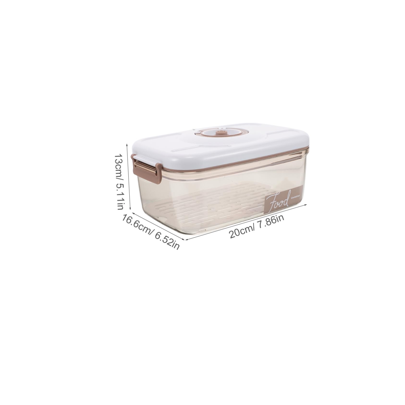 Contenitore Alimentare Sottovuoto 2, 1 l Beige in Plastica Riutilizzabile