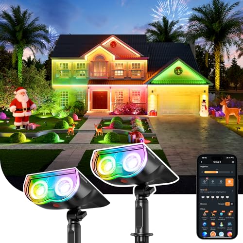 Linkind Smart Solar Spot Lights Outdoor SL5C, Solar...