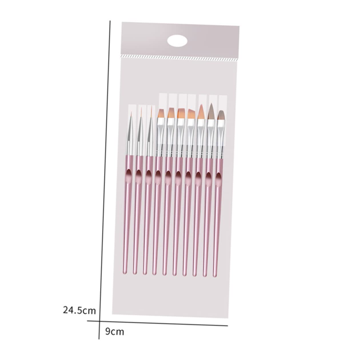 Healeved 30pezzi Pennelli Per Nail Art Cristallo Di Pennelli Per Pittura Unghie Rosa Strumenti Per Manicure e Decorazione Unghie Per Uso Professionale e Domestico