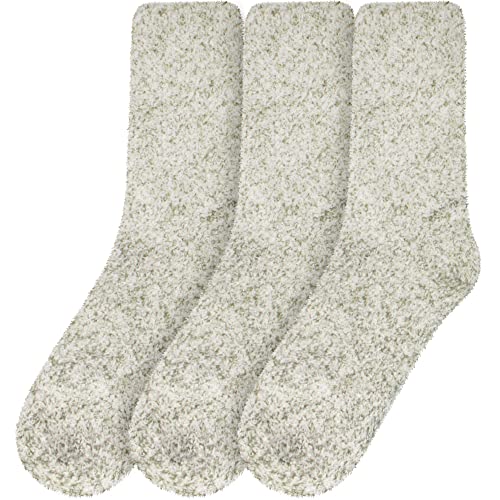 Image of BambooMN Women's Fuzzy Warm Feather Soft Socks - Value Packs
