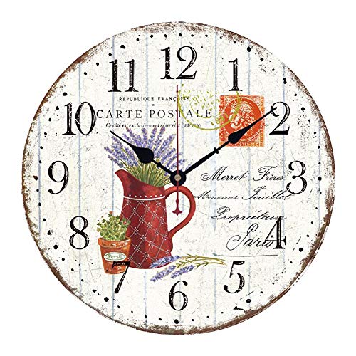 Horloge murale rustique en bois créez une ambiance shabby chic dans votre chambre - 2