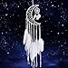 Dremisland Weiß Traumfänger Handgemachte Mond Design mit Federn Dreamcatcher Wandbehang Home Decoration Ornament Festival Craft Geschenk