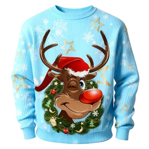 Pull en tricot pour homme doux et anti-froid à col rond classique