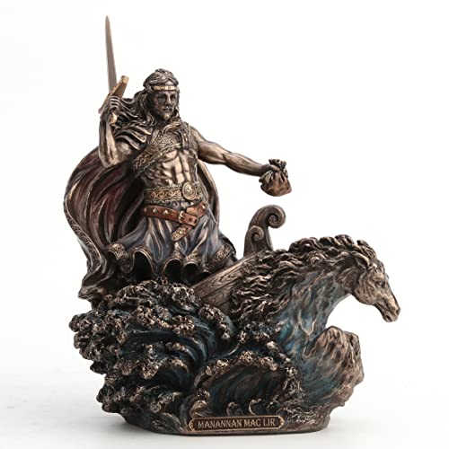 Figura de Manannan Mac Lir en resina acabado bronce 9.5 pulg miniatura 7