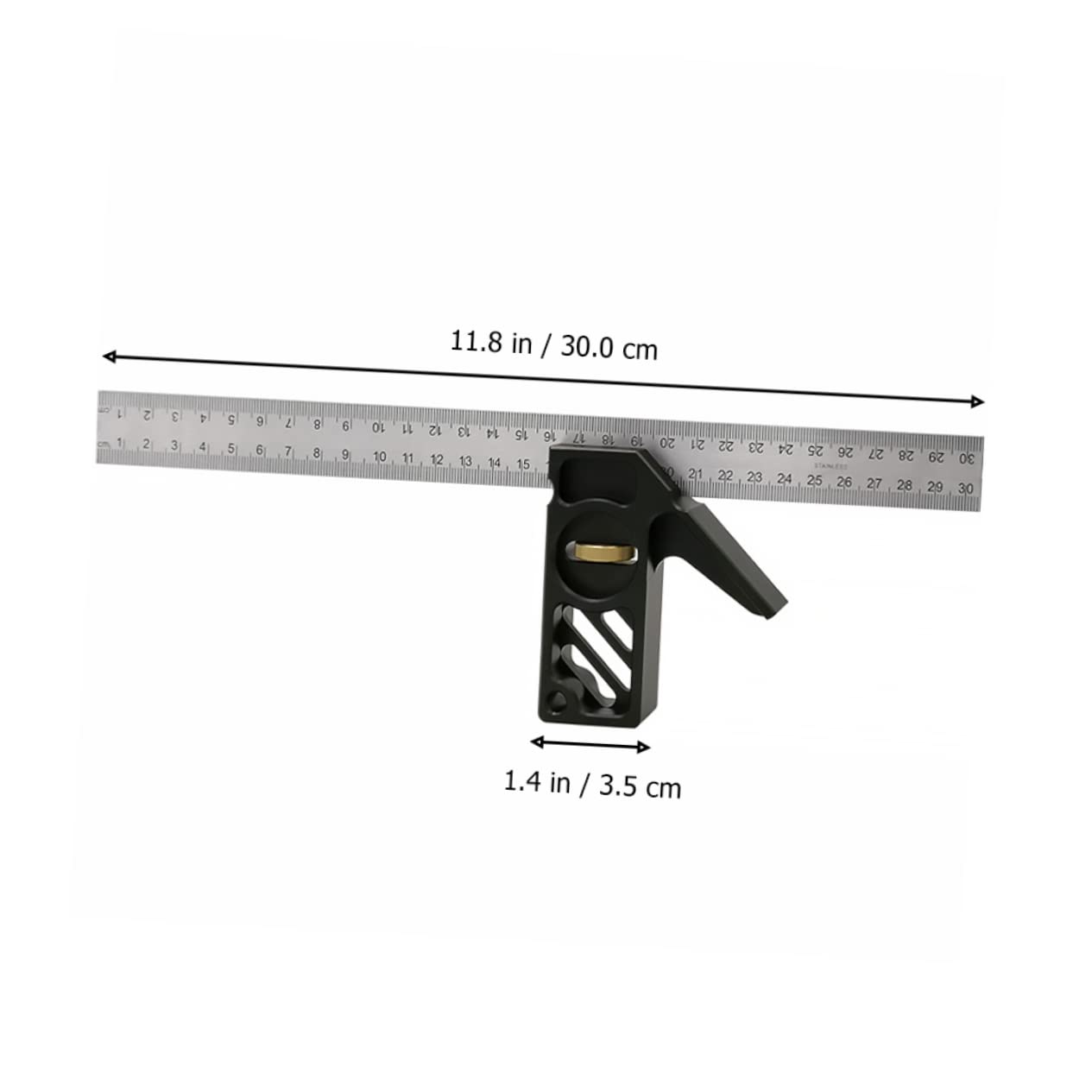 Mipcase Woodworking Tool Angle Ruler Limiter Combinations Square Ruler for Carpentry