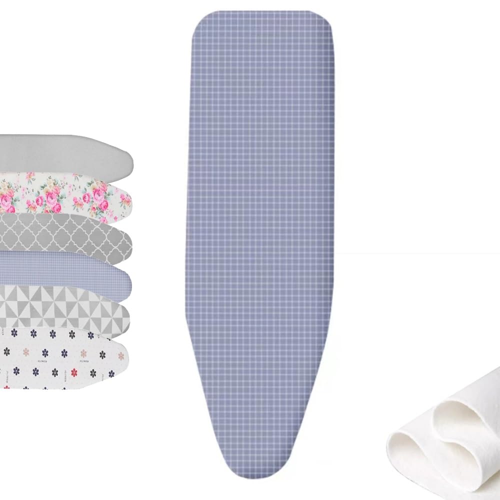 Cubre Tablas, Tabla de Planchar de algodón de 3 Capas con Acolchado Grueso, 15 x 48 x 12 x 36 Pulgadas, Resistente al Calor.(C,15 X 48 Inch (40 X 120 Cm))