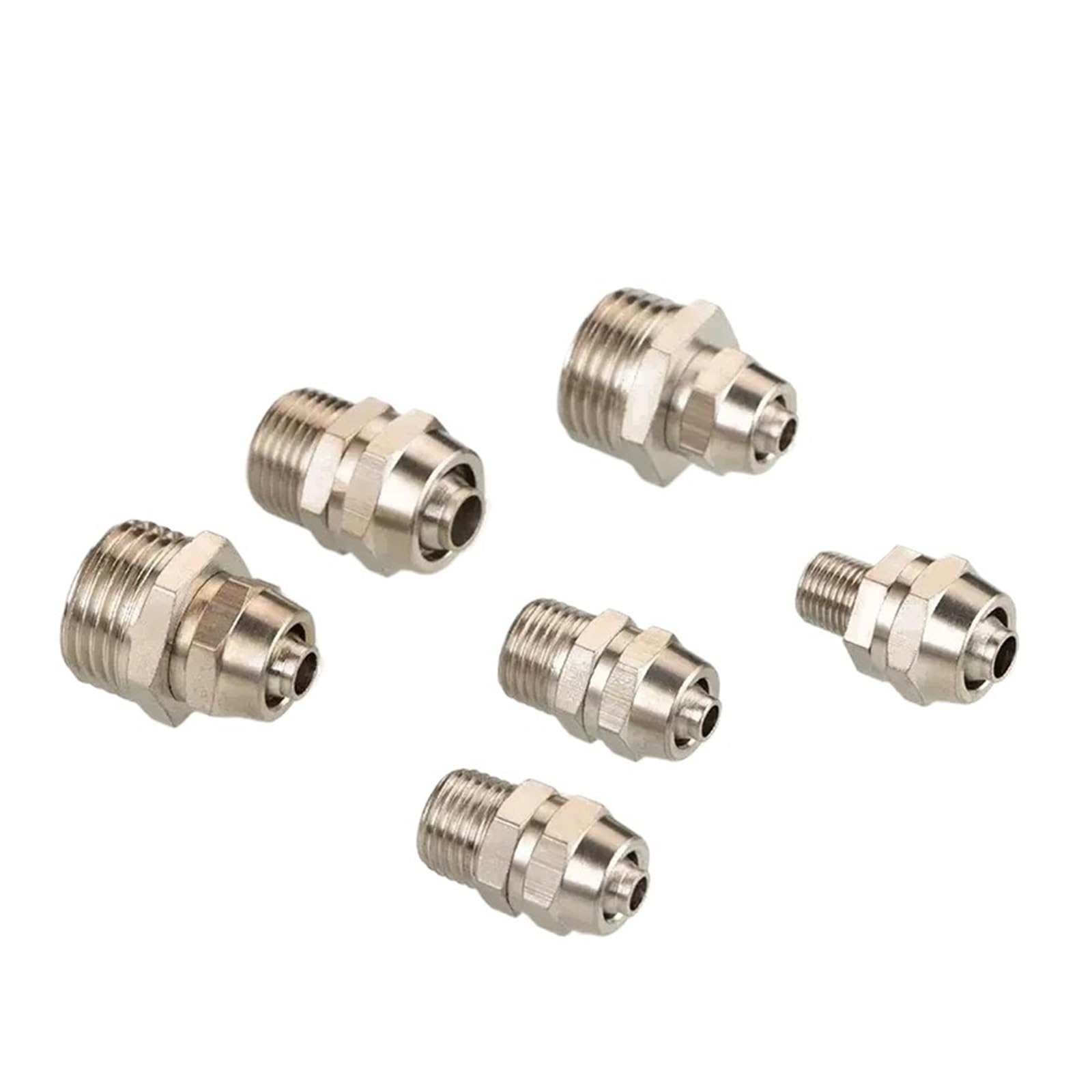 Wenwendianzi Men's 4-01 Copper Nickel Plated Pc6 8 10Mm Rotating Joint Thread 1/8 1/4(4-01)