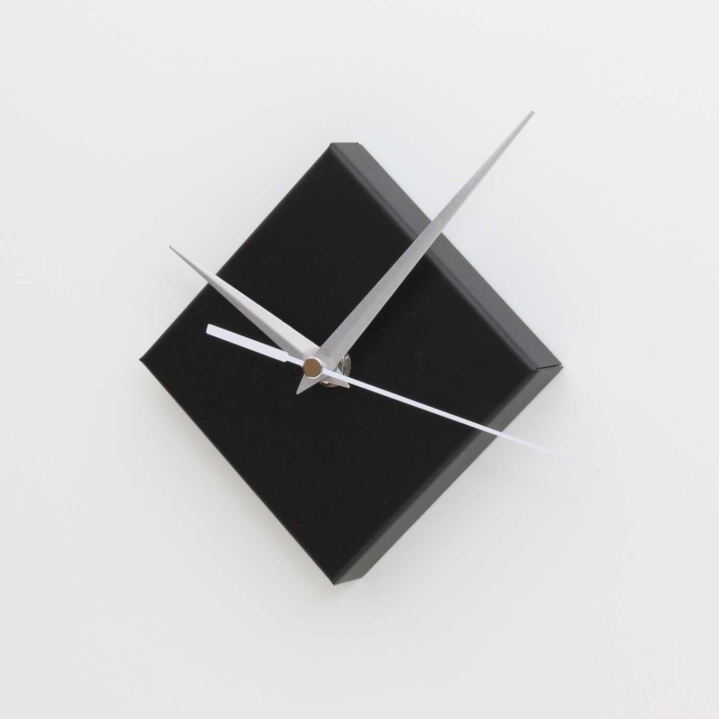 KalaMitica - Horloge magnétique carrée, noir mat - Pour tableaux blancs magnétiques et surfaces en acier ferritique - Design moderne - 10 x 10 x 3,5 cm