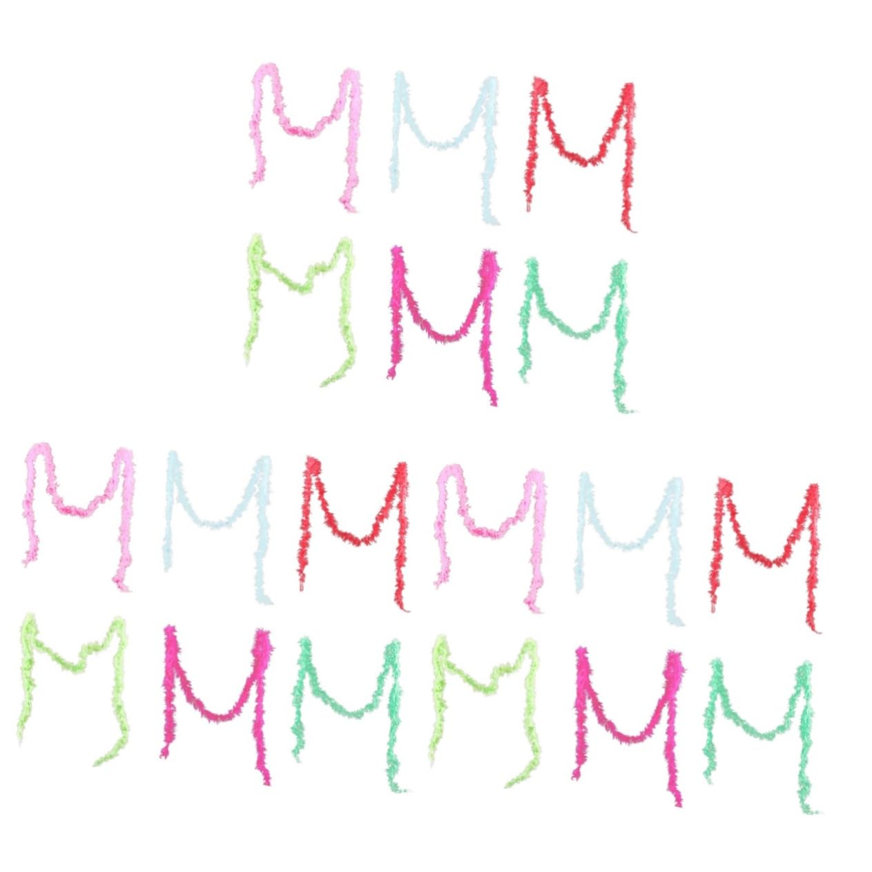 SEWACC 18 pcs decorative chandelle boa creative chandella boa parade turkey chandella boa craft decoration clothing plush strip