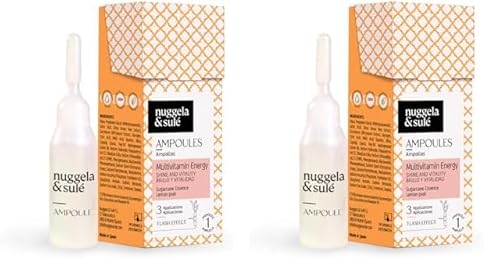 Nuggela & Sulé Ampolla Multivitamina-Energy - Brillo & Vitalidad. Con Cáscara de Limón y Glucógeno Marino. Ilumina y Nutre el Cabello al Instante. Efecto Flash. Tratamiento para 1 semana. 1 x 10 ml