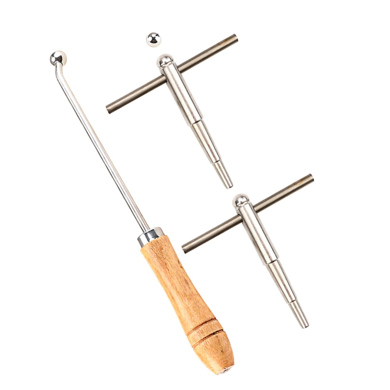 Herramientas de Reparación para Instrumentos de Viento Truing y Enderezado de Trompeta y Trombón con Mango de Madera Resistente Compatible con Trompeta Trombón y Trompa Francesa