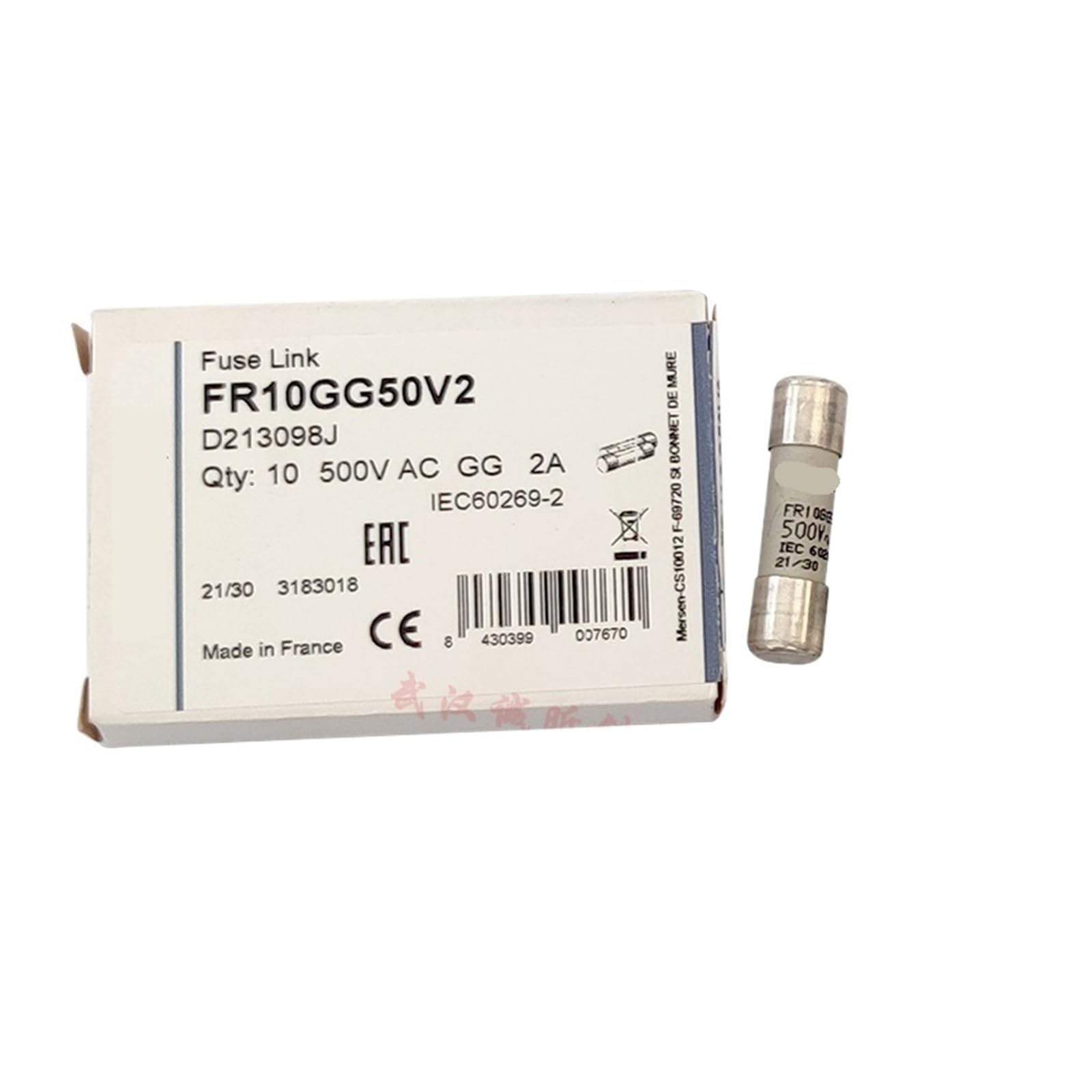 Fusible FR10GG40V32 A214107J cartouche cylindrique gG 400V 32A pour armoire électrique industrielle