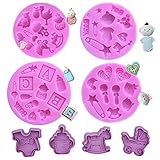 【Utilizar】Puedes hacer pasteles increíbles con imaginación y habilidad. Con este molde, es fácil crear formas lindas en hermosos diseños listos para colocar en tu pastel. Impresionante molde para fondant y galletas.