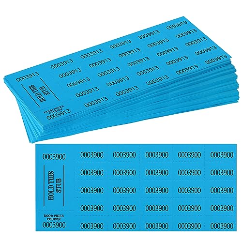 Boletos de rifa numerados para solucionar la organización de premios de puerta y barras