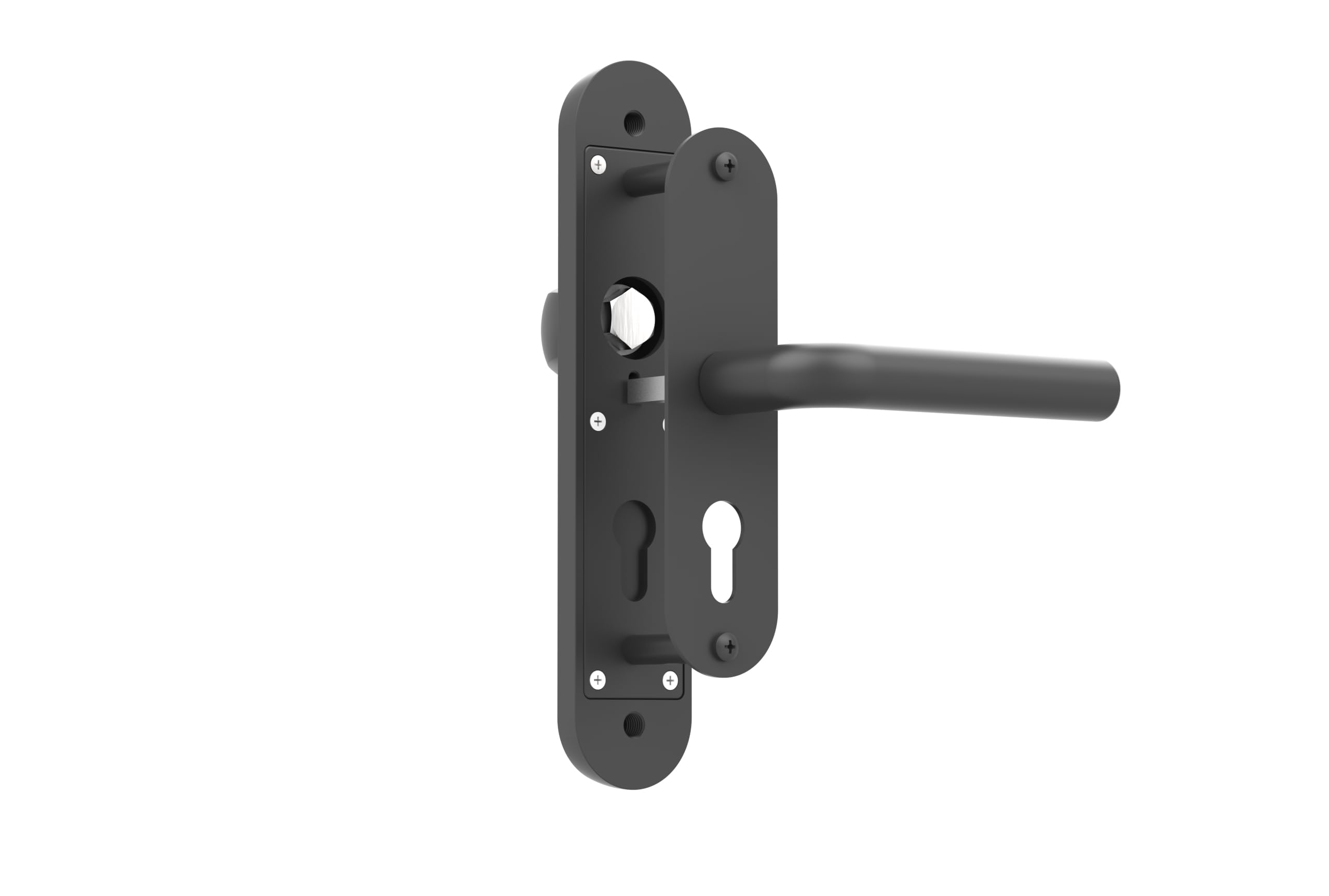 Arregui Roburex MMT7234 | Manilla con Pomo y Escudo de Seguridad para Puertas Metálicas y Trastero | Kit de Seguridad Antirrobo, Antitaladro y Antipalanca para Puerta | Compatible puertas 47 mm