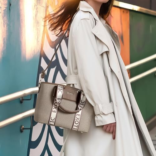 Image of EXOTIC Women's Canvas Handbag with Detachable Sling Strap | Stylish Tote for Work & Everyday Use