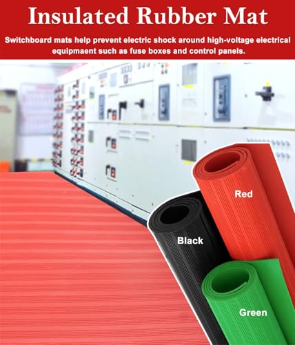 Tapis isolant électrique pour éliminer le risque de choc au sol devant les armoires
