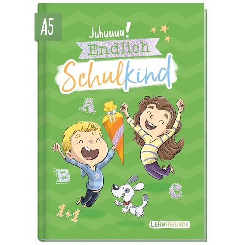 Häfft® Endlich Schulkind A5 Erinnerungsalbum zur Einschulung 'Grün'...