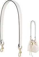 PH PandaHall Beige Genuine Leather Purse Strap - 25.7 Inch 1 Inch Wide Replacement Handles for Handbags, Shoulder Bags, DIY Underarm Purses