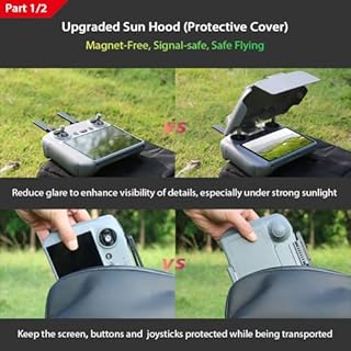 Arzroic RC 2 Protective Sun Hood Kit with Neck Lanyard for DJI Mini 5 Pro/Mini 4 Pro/Mavic 4 Pro/Flip/Air 3S/Air 3 Accessories