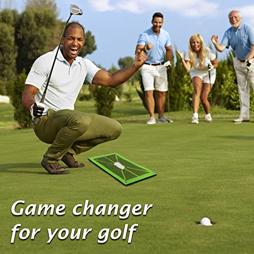 Golf Training Mat For Swing Detection Batting, Golf Training Aid That Shows Swing Path Feedback, And Correct Hitting Posture, Golf Practice Mat For Indoor And Outdoor, Golf Gift For Men Women #TOP1