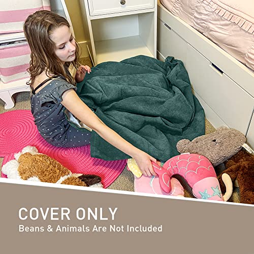 Nobildonna Bean Bag Chair Cover (No Filler) For Kids And Adults. Extra Large 300L Beanbag Stuffed Animal Storage Soft Premium Corduroy #TOP1