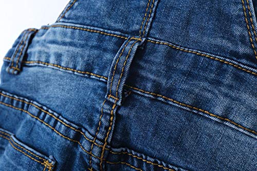 Kidscool Space Little Girl Boy Jean Overalls,Toddler Denim Cute Slim Pants,Deep Blue,5-6 Years #TOP4