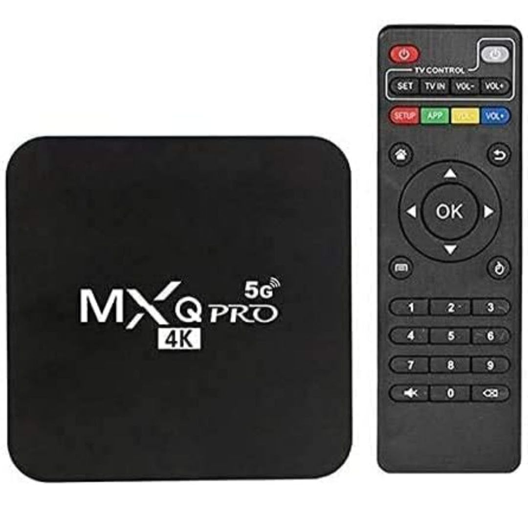 MXQ PRO 4K Android TV Box and remote control