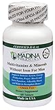 Madina Vitamins Multivitamins and Minerals for Men Without Iron with LYCOPENE (60 Tablets Daily Supplement) - Halal Vitamins