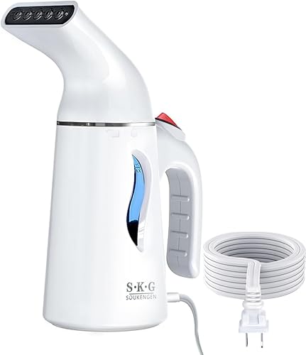 SKG SOUKENGEN - Vaporizador para ropa, vaporizador de ropa, removedor de arrugas para ropa, plancha de vapor portátil de viaje de 5.1 fl oz, 110 V,