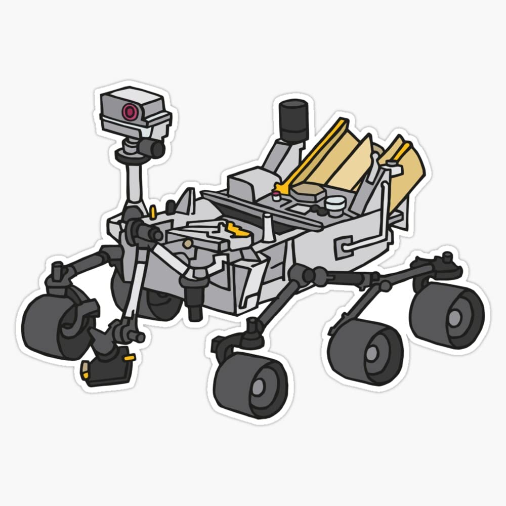 Curiosity, the Marsrover Bumper Sticker Vinyl Decal 5"