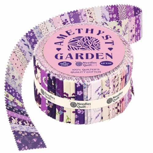 Jelly Roll Fabrics for Quilting Clearance 40 Strip 2.5' x 44' | Cotton Strips Bundles – Perfect...