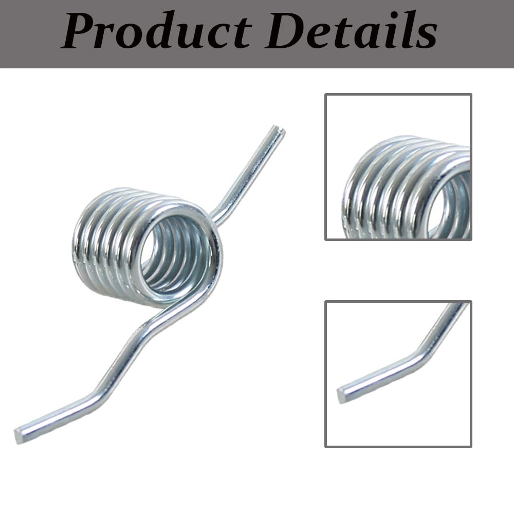 SagaSave 4.41 * 0.67 * 0.16in Torsion Handle Return Spring, 3-4 Ton Floor Hydraulic Jack Silver, Chrome Vanadium Steel Handle Extension Spring Accessories (2PCS)
