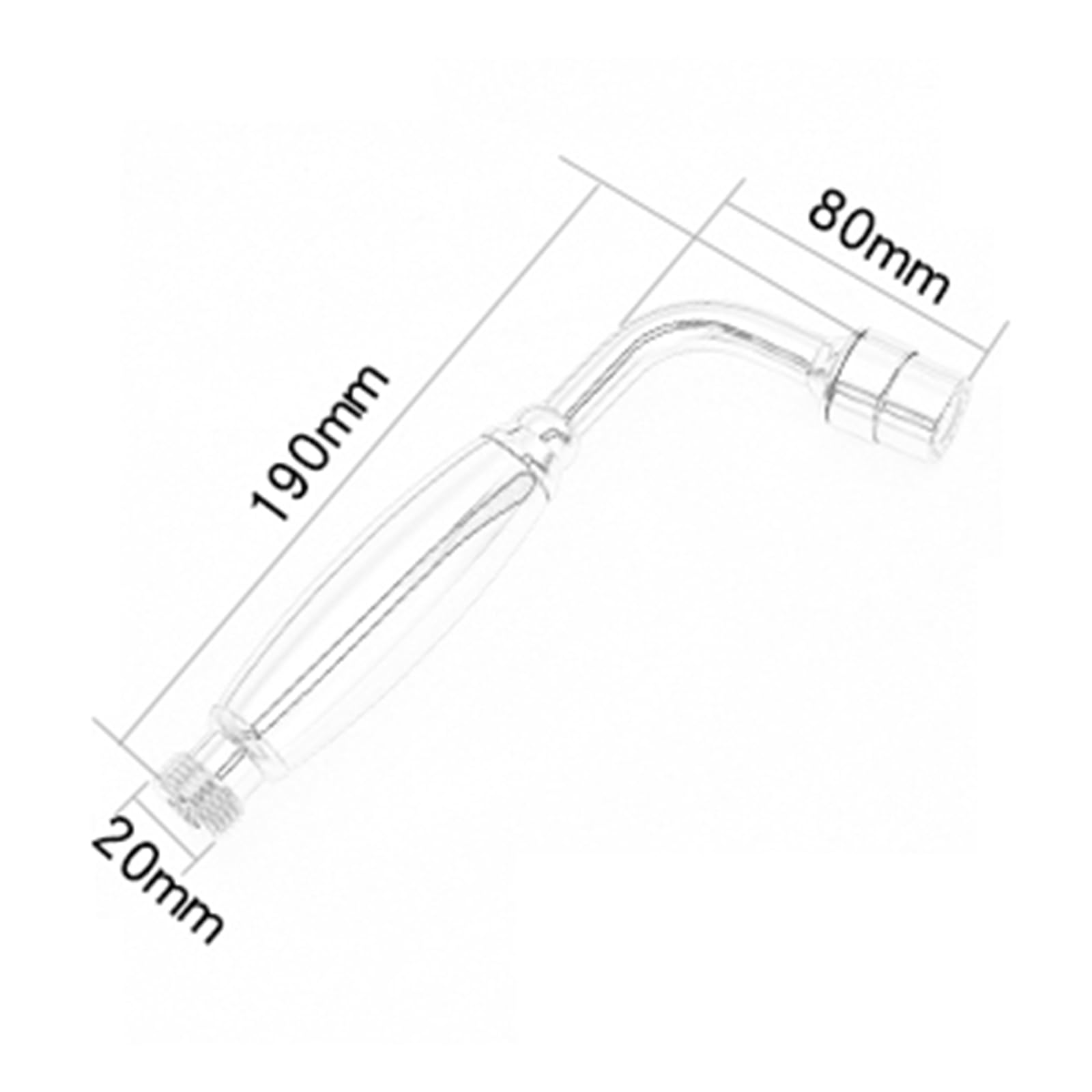 Pulverizador de Bidé de Mano Salida de Agua de Modo Dual Interfaz G1/2 para Limpieza de Baño Higiene Personal Gray