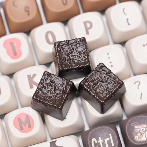 Artisan Keycaps Chocolate-Shaped 1U keycaps Resin Handmade Single Replace Key
