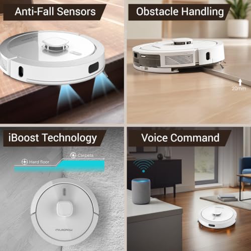 Image of MILAGROW iMap G5 ECO Robot Vacuum & Mop 2026 Edition | 14000Pa, Auto-Empty Dust Station, Floating Brush for Uneven Floors, Hands Free RT2R 4.0 Navigation, Wi-Fi /App /Voice