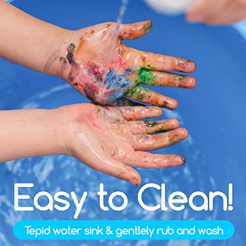 MEEDEN Fingerfarben Kinder Ungiftig 60ml x 6 Farben Set für Kinder 3+ Alter Waschbare Farbe Kunst Malerei Zubehör Indoor Aktivität DIY Malerei Geburtstagsgeschenke