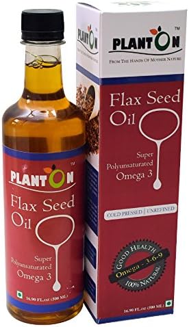 Planton Extra Virgin Flax seed Oil, Cold Pressed, 500 ml High in omega 3-6-9