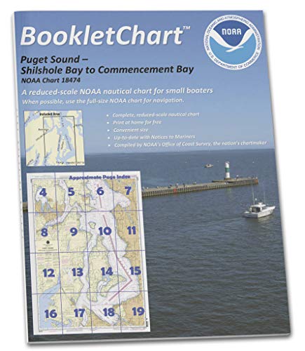 Paradise Cay Publications NOAA BookletChart 18474: Puget Sound-Shilshole Bay to Commencement Bay