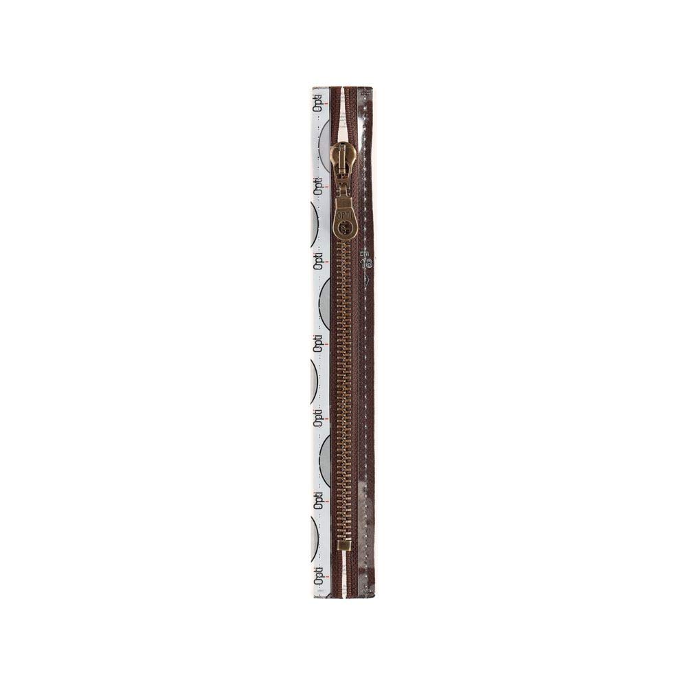 Opti Zip Fastening, 00881 Brown, 14cm